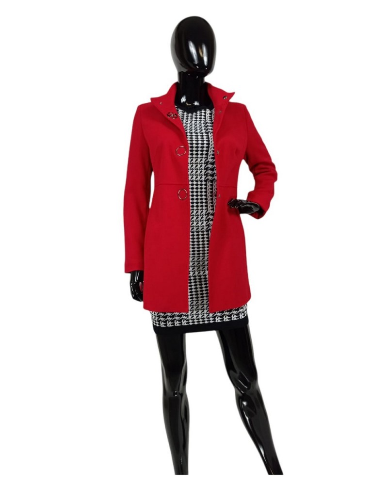 Donna Taglia: L Miinto Donna Abbigliamento Cappotti e giubbotti Soprabiti Cappotti Coat Rosso 